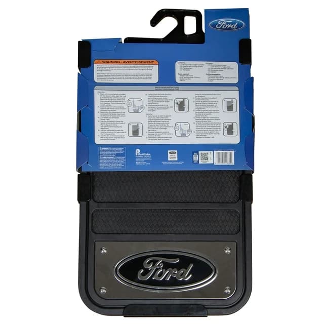 Ford PlastiColor 12” x 23” Heavy Duty Universal Fit Automotive Rear Mud Guards, Black, 1 Pairimage 3
